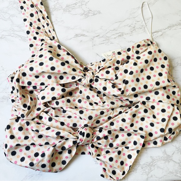 Maeve Anthropologie Maeve Bow-Tie One-Shoulder Tank Printed Plus Size 18W New - Picture 4 of 6